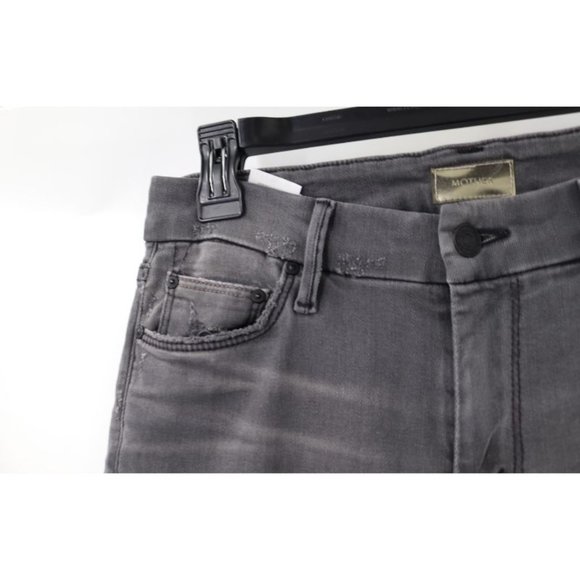 Mother Jeans Womens 26 Looker Ankle Fray Skinny Last Chance Saloon Stretch Crop - Picture 4 of 15